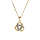 Collier en vermeil pendentif noeud oxydes bleu ciel sertis  - 42+3cm