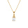 Collier en vermeil pendentif oxydes blancs  - 42+3cm