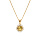 Collier en vermeil pendentif 5mm fleur oxydes couleur miel et blancs sertis -  42+3cm