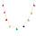 Collier en vermeil gouttes pierres multi couleurs   - 44cm rglable 42 et 39,5cm