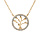 Collier en vermeil chane avec arbre de vie au contour oxydes blancs sertis 41+3cm