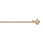 Chane en vermeil maille forcat 1mm  - 50cm
