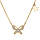 Collier en vermeil papillon oxydes blancs  - 42+3cm