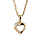 Collier en vermeil petit coeur ouvert pierres blanches 42+3cm