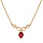 Collier en vermeil chane avec pendentif infini lisse et Rubis vritable 42+3cm