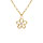 Collier en vermeil pendentif fleur ajoure centre oxyde blanc - 39+4cm
