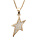 Collier en vermeil pendentif etoile  pierres blanches  - 42+3cm