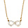 Collier en vermeil forme huit (infini) petit modle avec pierres blanches   - 42+3cm