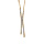 Collier en vermeil deux  tiges pendantes pares d'oxydes blancs sertis  - 46cm