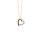 Collier en vermeil pendentif coeur vide moitie oxydes blancs sertis et l'autre de  pierres noires rhodium noir  - 40+4cm