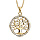 Collier en vermeil arbre de vie contour d'oxydes blancs sertis  - 42+3cm