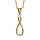 Collier en vermeil forme infini avec oxydes blancs sertis  - 42+4cm