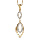Collier en vermeil pendentif deux motifs ovales oxydes blancs sertis  - 40+5cm