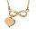 Collier en vermeil motif infini et pampille coeur  - 40+5cm