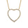 Collier en vermeil pendentif coeur ajour oxydes blancs sur le contour  - 40+4cm