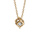 Collier en vermeil pendentif cube oxyde blanc  - 40+4cm