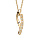 Collier en vermeil pendentif brins pendants oxydes blancs sertis  - 42+3cm