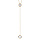 Collier en vermeil  forme Y deux  ronds d'oxydes blancs sertis clos  - 41+5cm