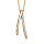 Collier en vermeil chane avec pendentif2 brins lisse et avec oxydes blancs sertis 40+4cm