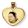 Pendentif coeur vermeil gravure portrait