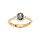 Bague en vermeil oxyde arc en ciel mystique contour oxydes blancs sertis