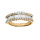 Bague en vermeil empiere blancs et oxydes blancs sertis