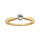 Bague en vermeil solitaire oxyde blanc serti