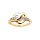 Bague en vermeil coeur avec oxydes blancs sur l'anneau