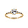 Bague en vermeil solitaire oxydes blancs sertis 4 griffes
