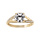 Bague en vermeil solitaire oxyde blanc serti 4 griffes