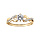 Bague croise en vermeil avec solitaire oxyde blanc serti 4 griffes