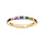 Bague en vermeil alliance rail multi couleurs