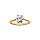Bague en vermeil solitaire serti 6 griffes