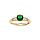 Bague en vermeil avec oxyde vert et oxydes blancs sertis