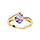 Bague en vermeil avec oxyde violet et volute oxydes blancs