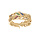 Bague en vermeil plume 7mm et oxydes multi couleurs