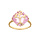 Bague en vermeil avec oxyde fond rose et arbre de vie