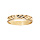 Bague en vermeil diamante en pis largeur 4mm