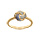 Bague en vermeil 3 rubans de dgrad d'oxydes bleus