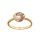 Bague en vermeil 3 rubans de dgrad oxydes roses