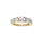 Bague en vermeil orne d'oxydes blancs sertis en chute