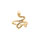 Bague en vermeil forme serpent enroul