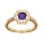 Bague en vermeil avec oxyde violet et contour oxydes blancs