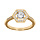 Bague en vermeil avec oxyde blanc et contour oxydes blancs