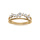 Bague en vermeil deux  rangs d'oxydes blancs sertis