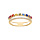 Bague en vermeil double ranges d'oxydes multi couleurs