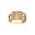 Bague en vermeil multi rangs pavs d'oxydes blancs sertis