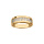 Bague en vermeil double rangee d'oxydes blancs sertis