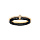 Bague en vermeil double anneau un cramique facette noir unrail d'oxydes micro blancs sertis