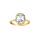 Bague en vermeil pave oxyde blanc serti avec oxydes micro sertis